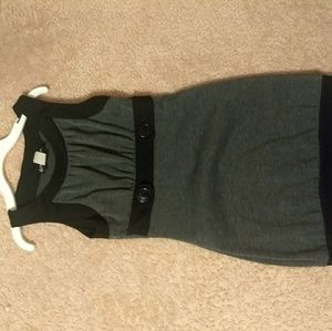 Black and grey mini dress